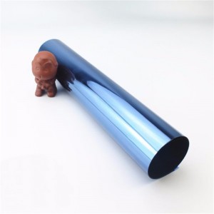 blue silver self adhesive metallized pet film